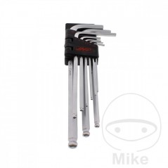 JMP Juego 9 destornilladores allen acodados cabeza esférica 1.5-10.0 MM 632.00.56