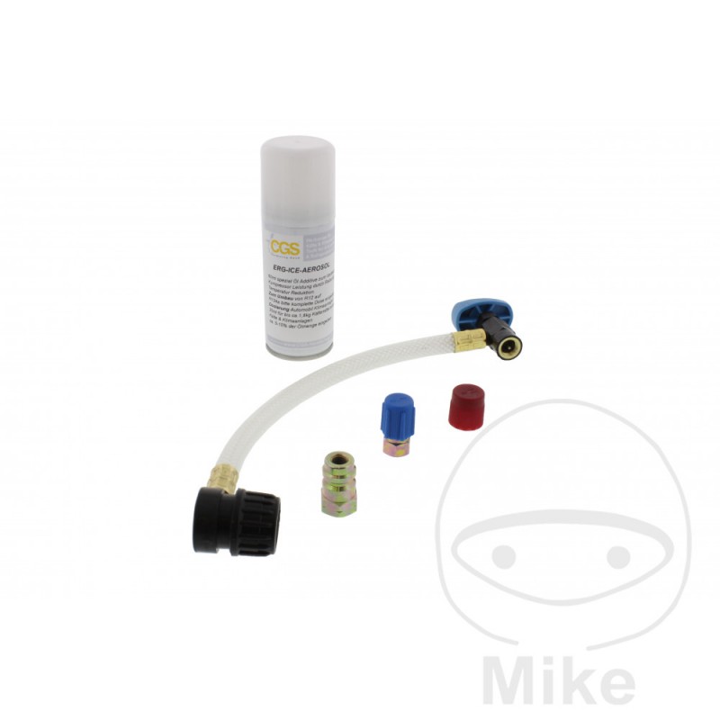 CGS Aceite especial con manguera de llenado, adaptador y adhesivo R12-R134A 272.33.05