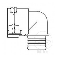 Pack of 2 standard angled radiator hose connectors 90 VDA NW32 467.22.70