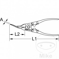 KS TOOLS Alicates para quitar embellecedor de puerta 240 MM 607.98.17