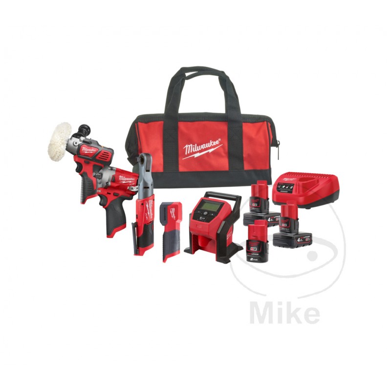 MILWAUKEE Set de herramientas con batería recargable 12V M12 FPP5A-423B 6850559