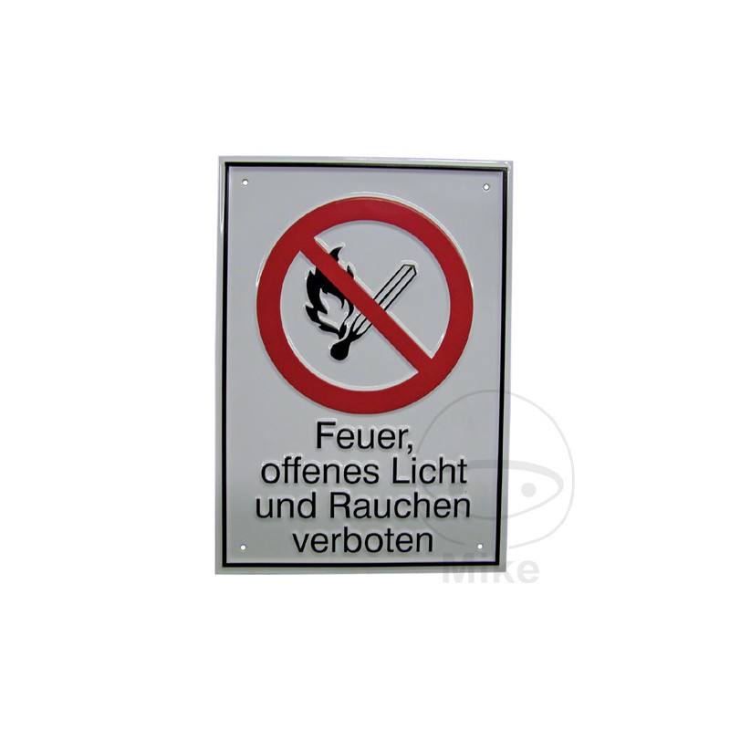 German "no smoking" aluminum sign 131X185 MM 205.11.67