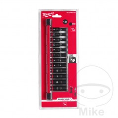 MILWAUKEE Set of 12 hexagonal impact socket wrenches 1/4" 6050834