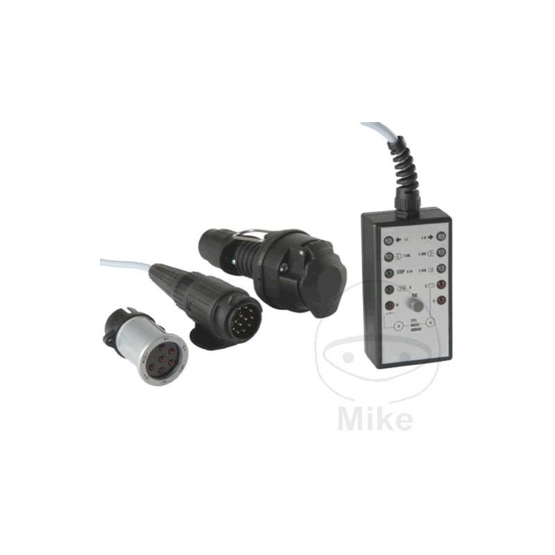 Comprobador de enchufes remolque 7 y 13 polos 12V 5M 609.11.36