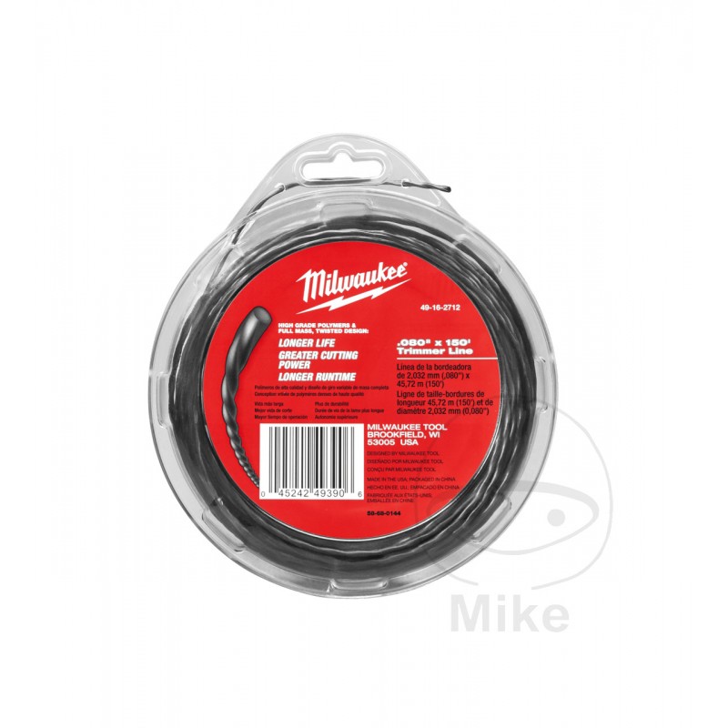 MILWAUKEE Cuerda de corte para cortadora césped 2 MM X 45 M 6850135
