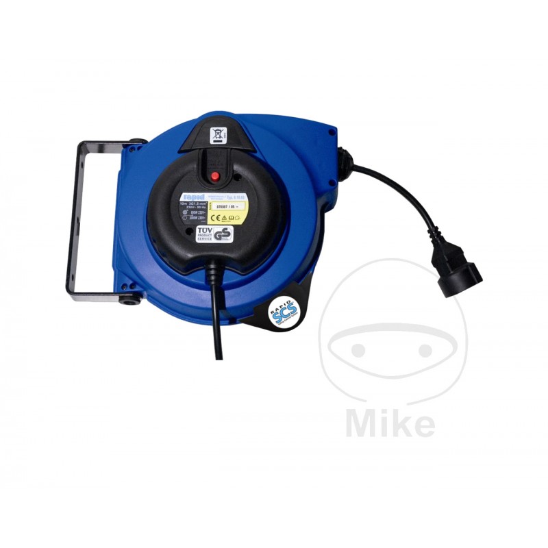 RAPID SCS Alargadera enrollacables con enchufe y conector 10 M 3X1.5 MM 685.88.89