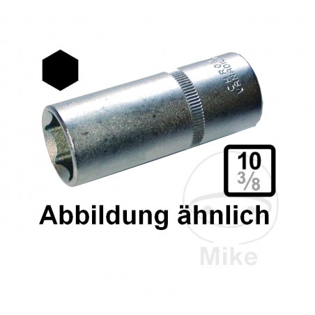 Juego 11 laves de vaso hexagonales 3/8 64 MM 8-19 605.02.15