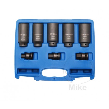 JMP Juego 8 llaves de vaso impacto bihexagonal 3/4 605.05.51