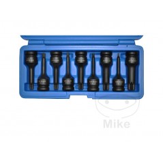 Set of 9 reinforced screwdriver bits MULTIDENT 75 MM M4-M16 605.96.53