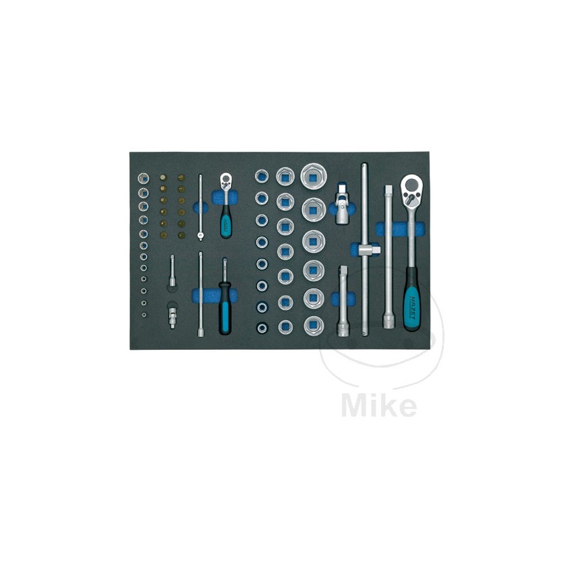 HAZET Kit 56 tools with insert for tool cart 606.19.15