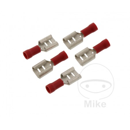JMP Pack of 5 flat plug female cable connectors 0.5-1.5 6.3 MM 158.02.20