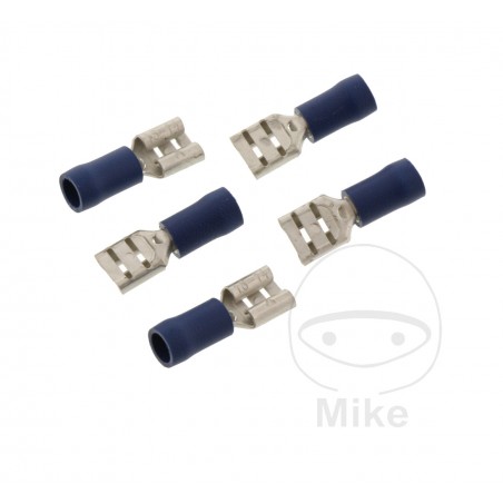 JMP Pack of 5 flat plug female cable connectors 1.5-2.5 6.3 MM ALTN: 1585793 158.02.26