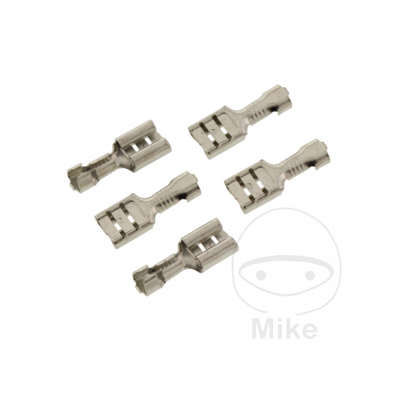 JMP Pack of 5 flat plug female cable connectors 1.0-2.5 6.3 MM 158.02.42