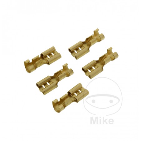 JMP Pack 5 conectores de cable hembra enchufe plano 2.5-6.0 6.3 MM 158.02.43