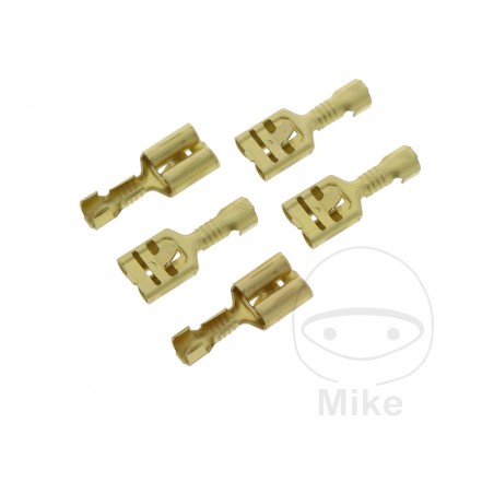 JMP Pack of 5 flat plug female cable connectors 0.5-1.0 6.3 MM 158.02.45