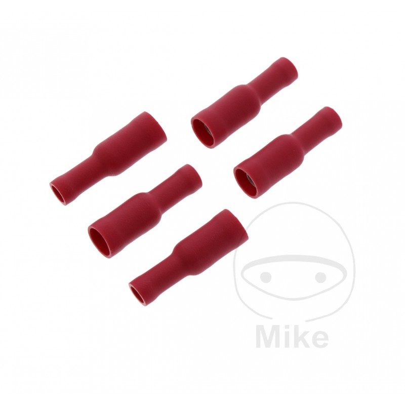 JMP Pack of 5 round plug female cable connectors 0.5-1.5 4 MM ALTN: 1580819/803 158.06.33
