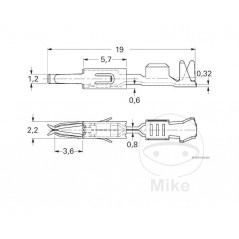 HERTH+BUSS Conector de cable hembra enchufe plano 0.5-1.0 1.6 MM (50UD) 158.06.77