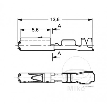 HERTH+BUSS Flat Plug Female Cable Connector 0.5-0.75 0.6 MM (50UD) 158.06.78