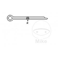 DRESSELHAUS Set of 100 zinc plated pins 3.5X45 DIN 94 486.06.23