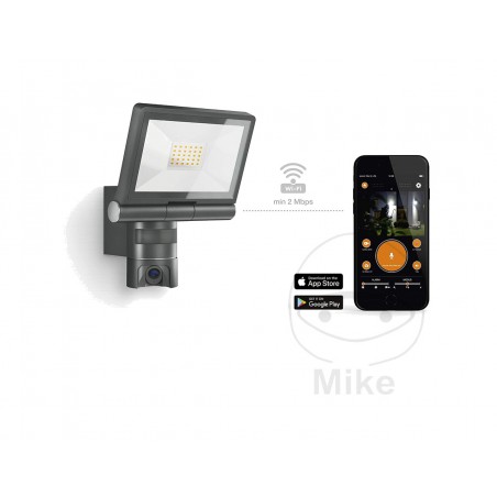 STEINEL LED spotlight with motion detector, camera and intercom system 147.00.50