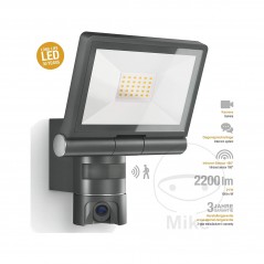 STEINEL LED spotlight with motion detector, camera and intercom system 147.00.50