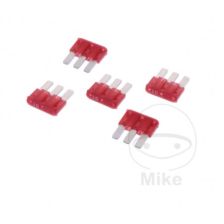JMP Pack 5 fusibles planos enchufables MICRO 3 10A ALTN:1490065 1490039