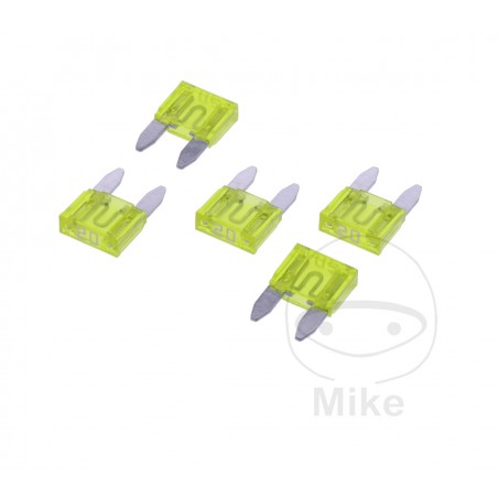 JMP Pack of 5 mini flat fuses 20A ALTN1491042 1490104