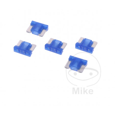 JMP Pack of 5 mini flat pin fuses 15A 1490110