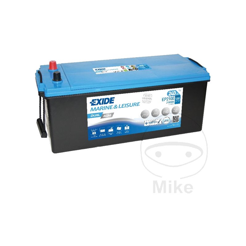EXIDE Marine battery and multiple uses STVS 12V240AH AGM DUAL 1510063