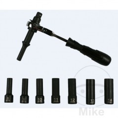 8-piece hexagonal impact socket wrench set 3/8 605.05.77