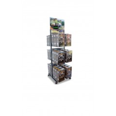 EUROROUTIER Expositor con pantalla para 36 pares, 50x70x190 cm 05149