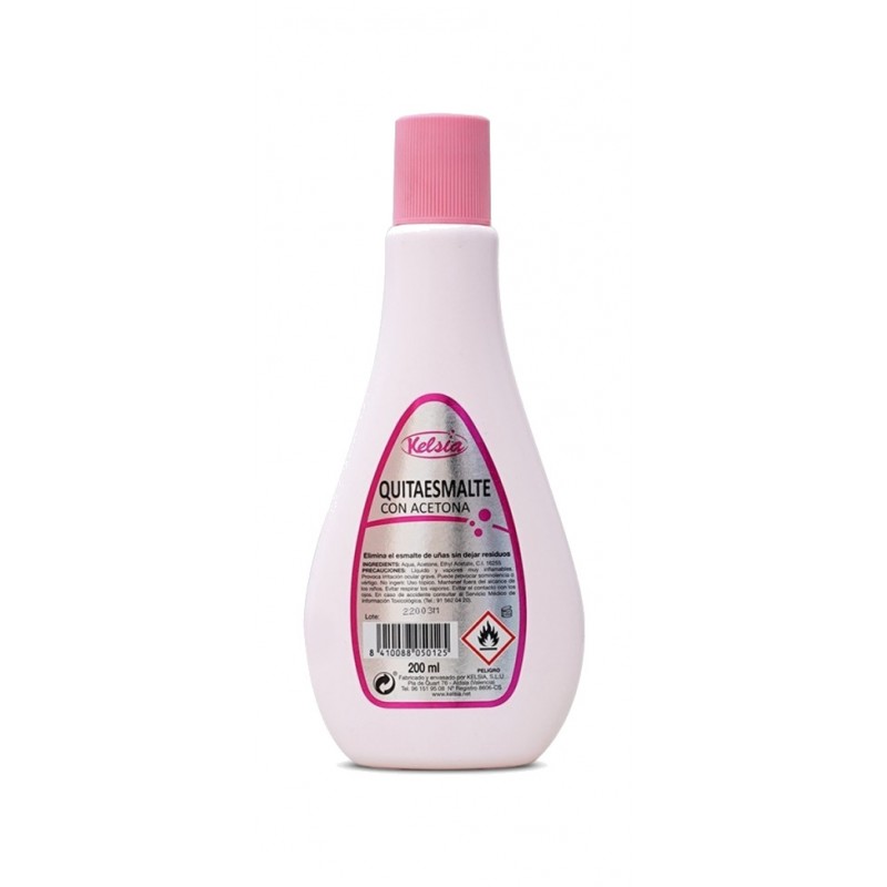 VARIOS Nail polish remover with acetone KELSIA 200ML 06093