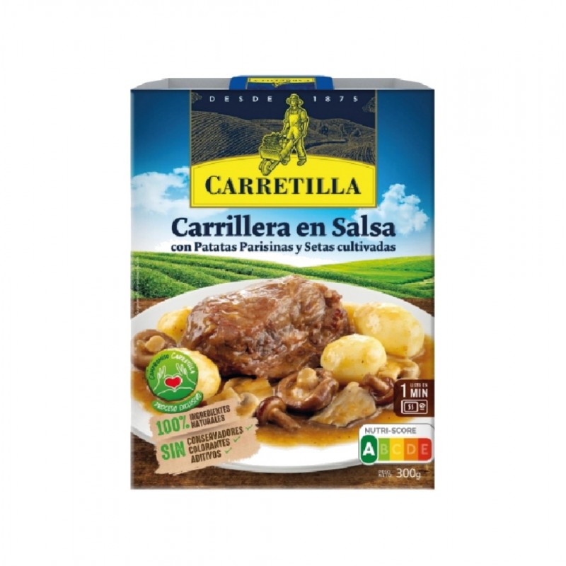 CARRETILLA Dish of cheeks in sauce with Parisian potatoes and mushrooms 103793