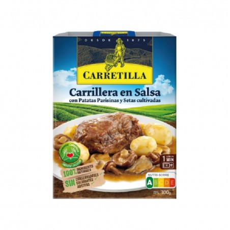 CARRETILLA Dish of cheeks in sauce with Parisian potatoes and mushrooms 103793