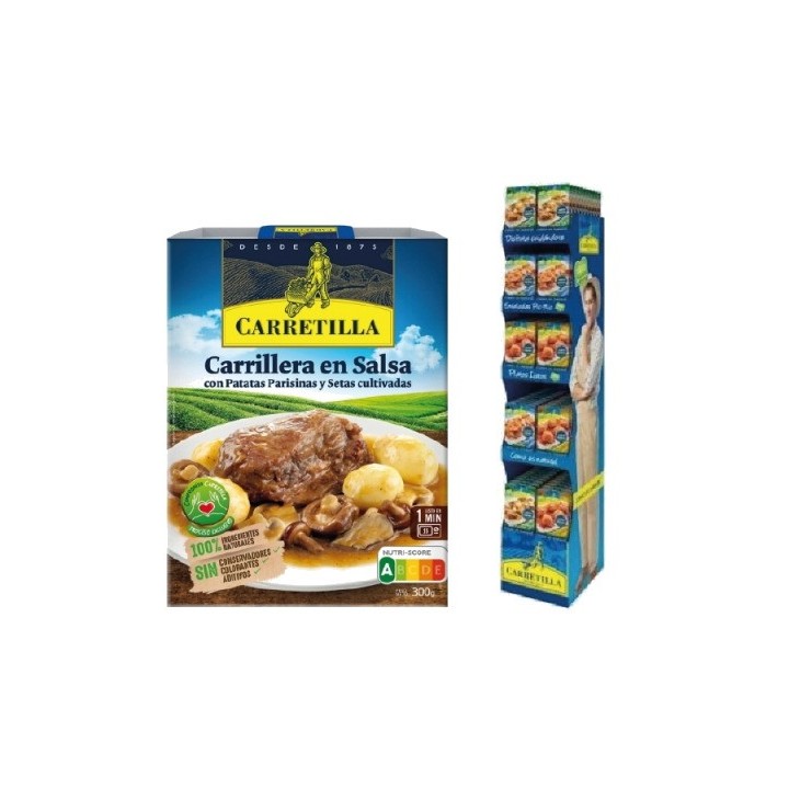 CARRETILLA Dish of cheeks in sauce with Parisian potatoes and mushrooms 103793