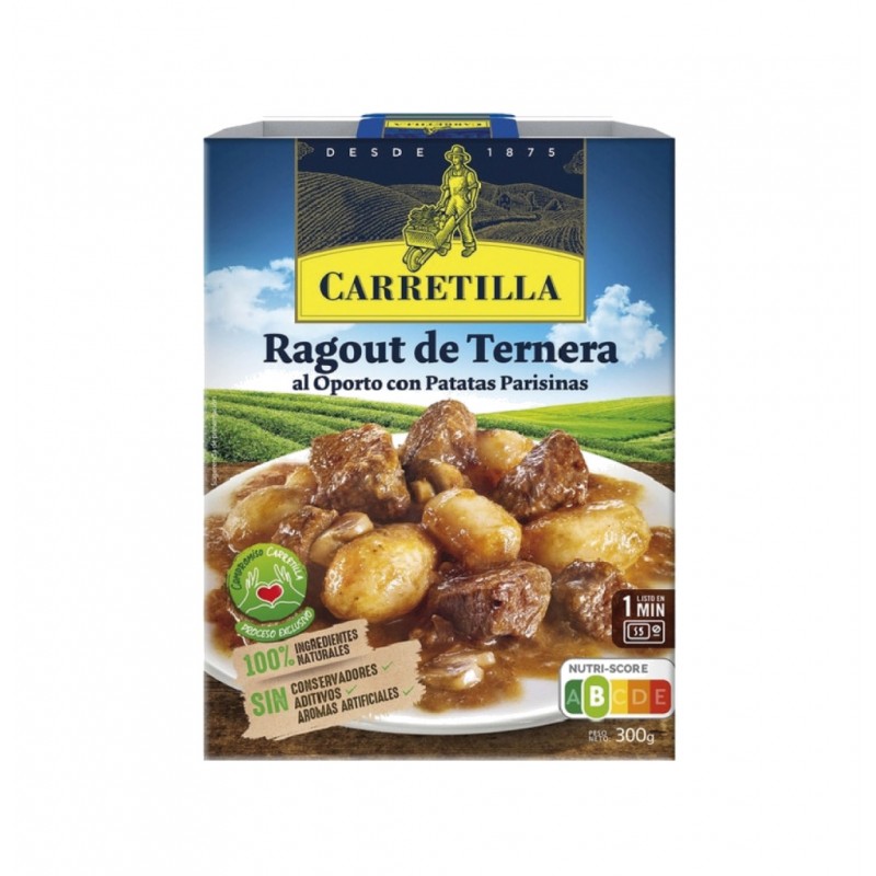 CARRETILLA Plato de ragout ternera al oporto 300GR 103795