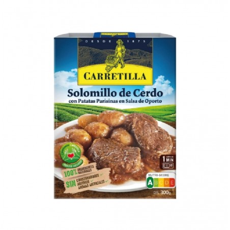 CARRETILLA Plato de solomillo cerdo con patatas parisina al oporto 300GR 103796