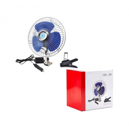 VARIOS Rotating fan with clip 24V 8" 15321