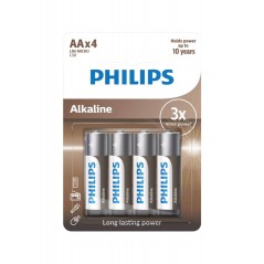 PHILIPS Pila alcalina gama eco 4U LR6 17211A