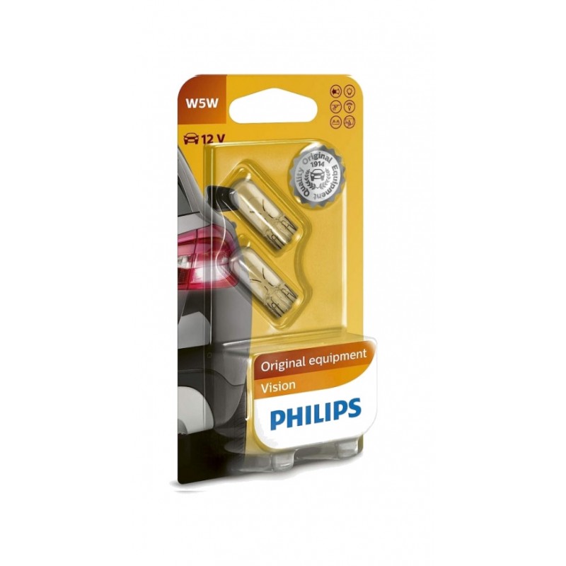 PHILIPS LAMP, LIGHT BULB 12V W5W 2U 17913