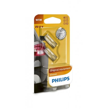 PHILIPS LAMP, LIGHT BULB 12V W5W 2U 17913