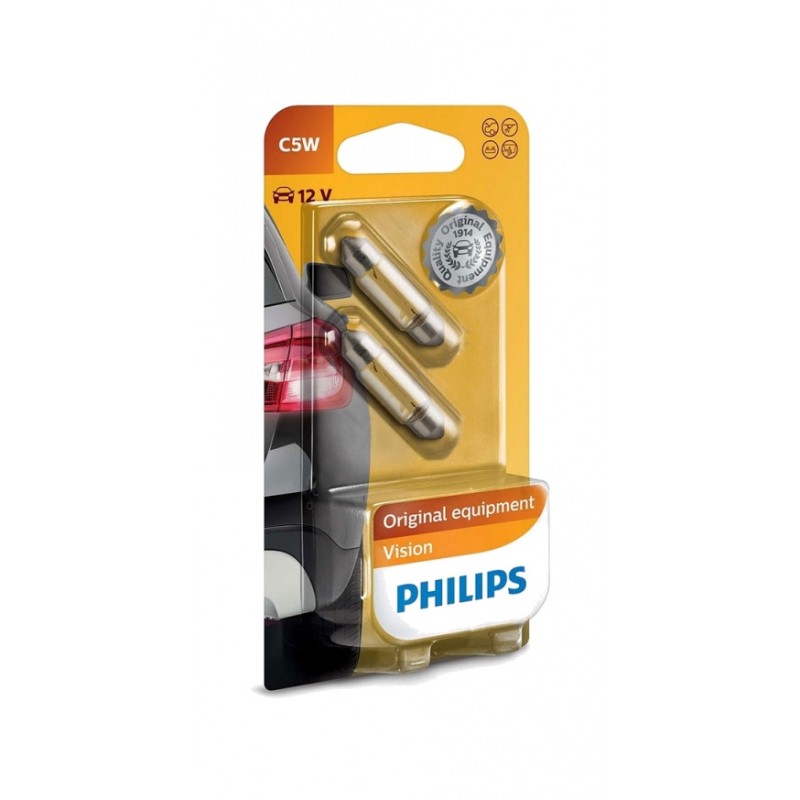 PHILIPS LAMP, LIGHT BULB 12V C5W 2UD 17914