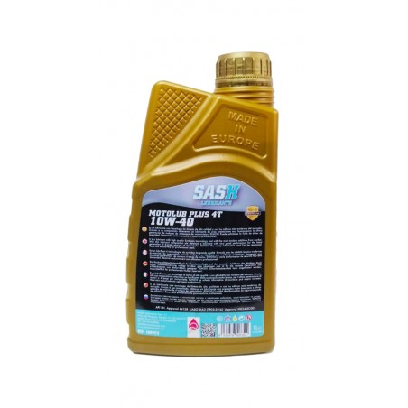 SASH Aceite lubricante para moto MOTOLUB PLUS 4T 10W40 1L 19339