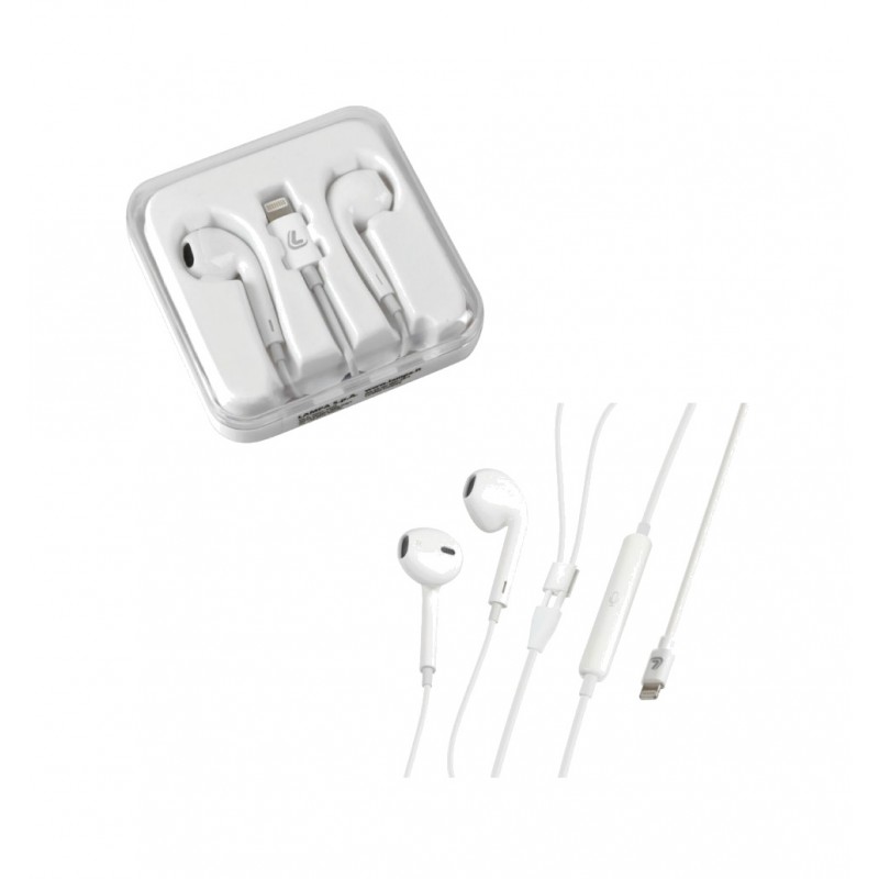 LAMPA Headphones with microphone and bluetooth connection, cable for APPLE 8 PIN ESSENTIAL - 120 CM LAM38687