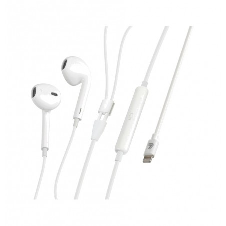 LAMPA Auriculares con micrófono y conexión bluetooth, cable para APPLE 8 PIN ESSENTIAL - 120 CM LAM38687