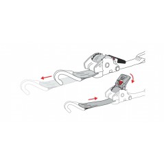 LAMPA Self-rolling lashing with double hook 5X300 CM 1500KG LAM60142