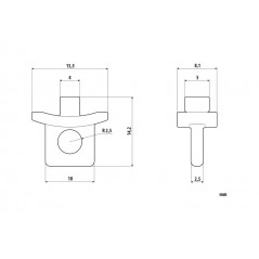 LAMPA Tope de cortina para camión tipo u 4 MM 10U LAM97116