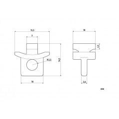 LAMPA Tope de cortina para camión tipo u 6MM 10U LAM97117
