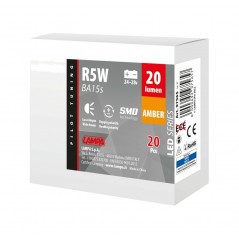 LAMPA Double polarity LED lamp SERIES-6 SMDX1CHIP-(R5W)-BA15S NARANJA-24/28V LAM97565