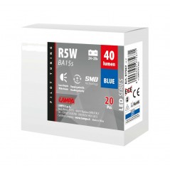 LAMPA Lampara led doble polaridad SERIES-6 SMDX1CHIP-(R5W)-BA15S AZUL-24/28V LAM97567